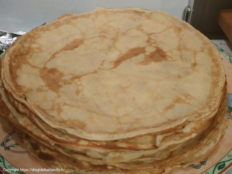 Grandes crêpes sucrées