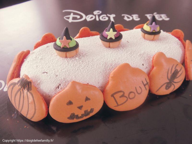 Entremet au sirop de cerise griotte et griottes d'Halloween