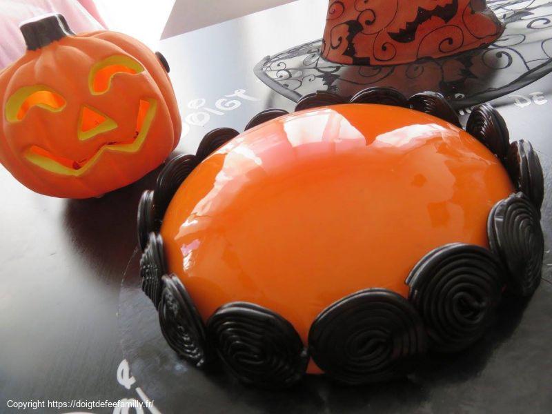 Entremet à l'orange d'Halloween