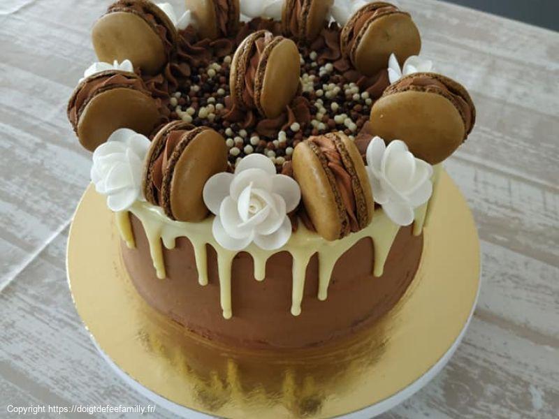 Layer cake amande/chocolat