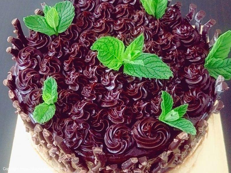 Layer cake Menthe/Chocolat